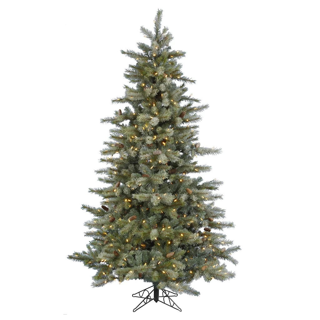 Vickerman Pre-Lit Artificial Christmas Tree With 91 Pine Cones (includes Step On/Off Foot Switch) (21620) 1 Vickerman Pre-Lit Artificial Christmas Tree With 91 Pine Cones (includes Step On/Off Foot Switch) (21620)