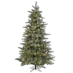 Vickerman Pre-Lit Artificial Christmas Tree With Pine Cones (Includes Step On / Off Foot Switch) (21637)