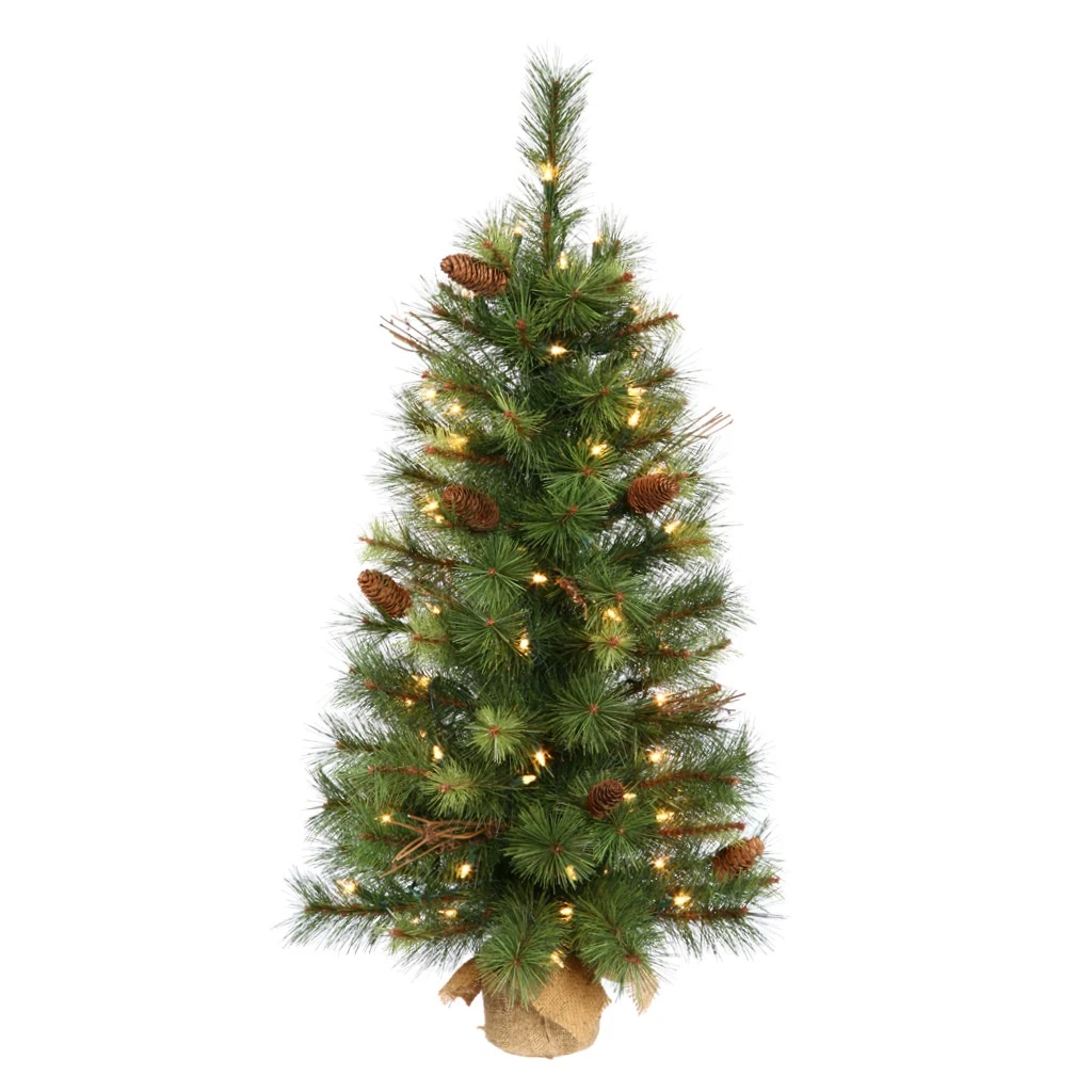 Vickerman Pre-Lit Christmas Tree With Pine Cones (22351) 1 Vickerman Pre-Lit Christmas Tree With Pine Cones (22351)