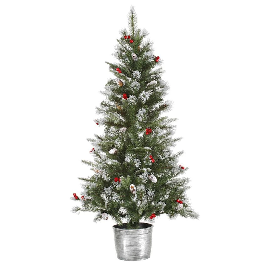 Vickerman Unlit Artificial Christmas Tree With Pine Cones And Berries (27666) 1 Vickerman Unlit Artificial Christmas Tree With Pine Cones And Berries (27666)