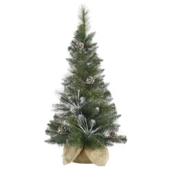 Vickerman Pre-Lit Artificial Christmas Tree With Frosted Cones (27699)