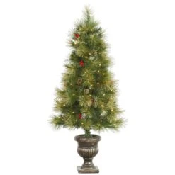 Vickerman Pre-Lit Artificial Christmas Tree With Pine Cones And Red Berries (27869)