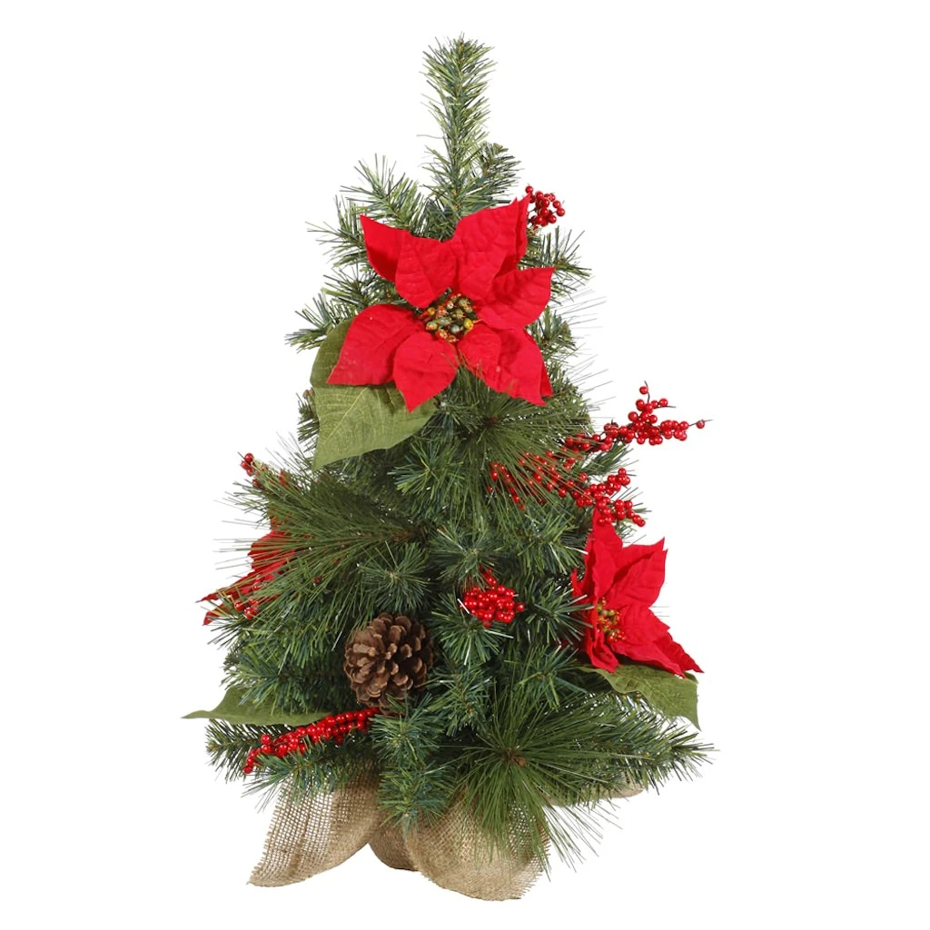 Vickerman Pre-Lit Artificial Christmas Tree With Red Berries & Natural Pine Cones (27915) 1 Vickerman Pre-Lit Artificial Christmas Tree With Red Berries & Natural Pine Cones (27915)