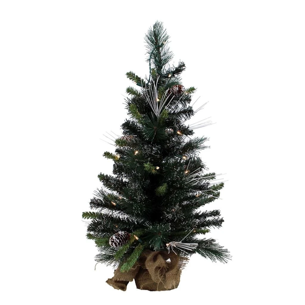 Vickerman Pre-Lit Artificial Christmas Tree With Frosted Cones (30306) 1 Vickerman Pre-Lit Artificial Christmas Tree With Frosted Cones (30306)