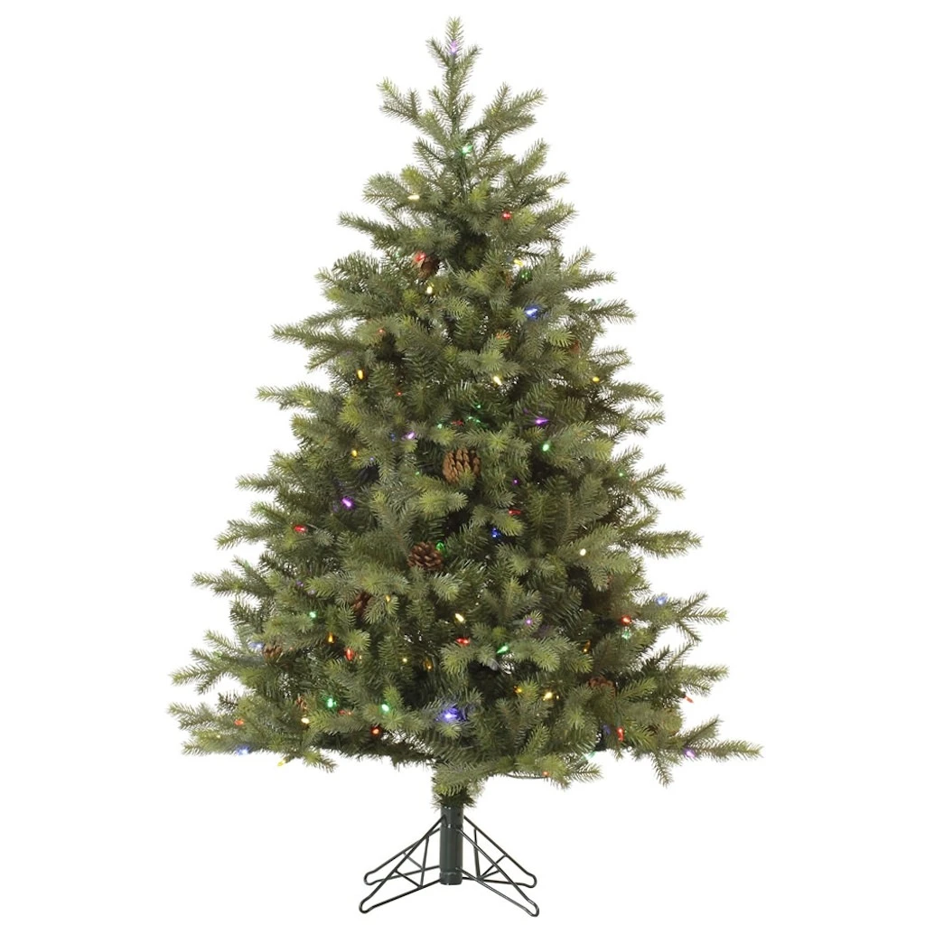 Vickerman Pre-Lit Artificial Christmas Tree With Pine Cones (Includes On / Off Foot Switch) (32785) 1 Vickerman Pre-Lit Artificial Christmas Tree With Pine Cones (Includes On / Off Foot Switch) (32785)
