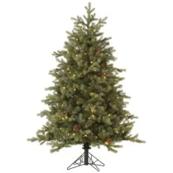 Vickerman Pre-Lit Artificial Christmas Tree With Pine Cones (Includes On / Off Foot Switch) (32791)