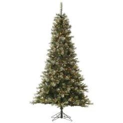 Vickerman Pre-Lit Artificial Christmas Tree With Pine Cones (Includes On / Off Foot Switch) (32812)