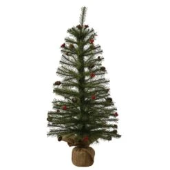 Vickerman Unlit Artificial Christmas Tree With Berries And Pine Cones (335116)