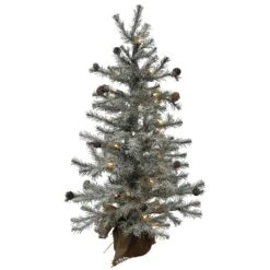 Vickerman Pre-Lit Artificial Christmas Tree With Pine Cones (335314)