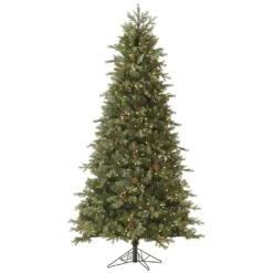 Vickerman Pre-Lit Artificial Christmas Tree With Pine Cones (Includes On / Off Foot Switch) (36534)